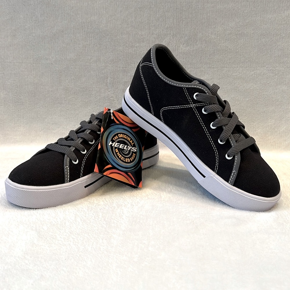 Heelys Black Canvas Roller Skate Sneaker Shoes - Picture 3 of 11